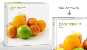 Free Book Mockup - Square Format