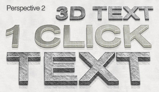 3d Photoshop text action