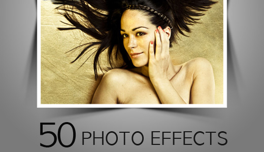 50 Photo Effects Photoshop – Curl & Shadows