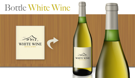 Bottle White Wine – bottle mockup